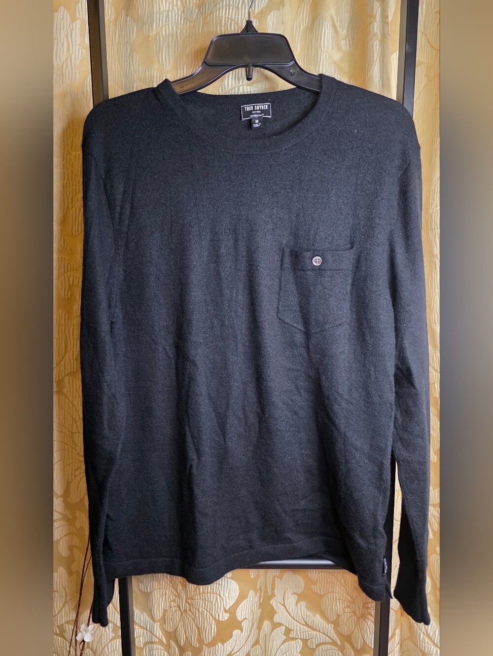 Todd Synder.men's Jersey Sz Medium Cashmere Black Soft